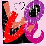 Love - Keretkített betűk vászonkép, poszter vagy falikép