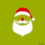 Absztrakt Karácsonyi üdvözlolap Santa Retro Green vászonkép, poszter vagy falikép