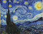Vincent Van Gogh: Csillagos éj (id: 1550) falikép keretezve