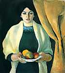 August Macke: Macke feleségének portréja, almákkal (id: 2450) bögre