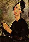 Modigliani: Dedie portréja (id: 950) falikép keretezve