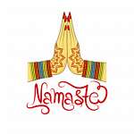 Női kéz, Namaste hindu köszöntés felirattal vászonkép, poszter vagy falikép