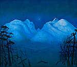 Harald Sohlberg: Téli este a hegyekben (id: 12052) vászonkép