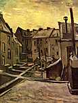 Gustav Klimt: Régi házak Antwerpenben (id: 352) poszter