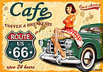 Cafe route 66 vintage poster (id: 19153) bögre