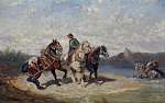 Vontató lovak a Dunánál vászonkép, poszter vagy falikép