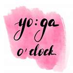 Yoga o clock felirat (id: 22653) falikép keretezve