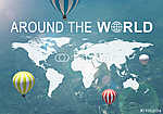 Around the World - Világtérképpel vászonkép, poszter vagy falikép