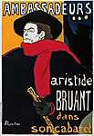 Henri de Toulouse Lautrec: Ambassadeurs - Aristide Bruant dans Soncabaret (id: 1554) bögre