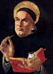 Sandro Botticelli: Aquinói Szent Tamás (id: 22554) falikép keretezve