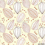 doodle vanilla cocoa pattern vászonkép, poszter vagy falikép