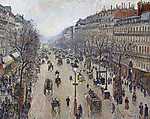 Camille Pissarro: A Montmartre sugárút reggel, ködös időben (id: 2656) poszter