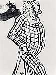 Henri de Toulouse Lautrec: Amerikai énekes (id: 1157) bögre