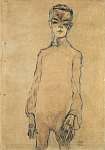 Egon Schiele: Önarckép (Portré) 1910 (id: 21258) többrészes vászonkép
