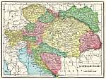 Magyarország és Ausztria térképe vászonkép, poszter vagy falikép