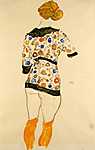 Egon Schiele: Álló nő mintás blúzban (id: 3059) poszter