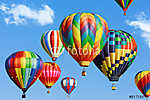 Színes hőlégballonok vászonkép, poszter vagy falikép
