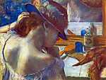 Georges Seurat: A tükör előtt (id: 859) falikép keretezve