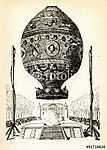 Montgolfière léggömb első emelkedése Párizs közelében vászonkép, poszter vagy falikép