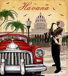 Havana retro poster. vászonkép, poszter vagy falikép