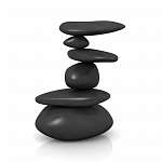 Egyensúlyban - Fekete kövek (id: 21362) vászonkép