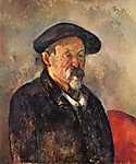 Cézanne, önarckép svájcisapkával vászonkép, poszter vagy falikép