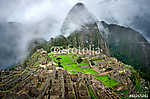 Machu Picchu Peruban. UNESCO Világörökség része vászonkép, poszter vagy falikép
