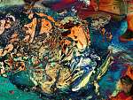 Abstract art. Creative abstract hand painted background, wallpaper, texture, close-up fragment of acrylic painting on canvas wit vászonkép, poszter vagy falikép