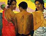 Paul Gauguin: Három tahiti (id: 3963) vászonkép