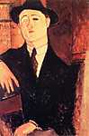 Modigliani: Paul Guillaume portréja (id: 963) falikép keretezve