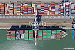 Kereskedelmi kikötő konténerekkel (légifotó) (id: 12464) tapéta