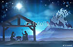 Nativity karácsonyi jelenet vászonkép, poszter vagy falikép