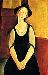 Modigliani: Thora Klinckowstroem portréja (id: 965) vászonkép