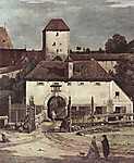 Canaletto: Pirna, délről nézve (részlet) (id: 2666) tapéta