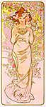 Alfons Mucha: Rózsa (színverzió 1) (id: 20467) vászonkép