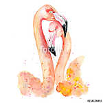 watercolor pink flamingos vászonkép, poszter vagy falikép