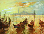 Vincent Van Gogh: Velencei gondola-sor (id: 4968) bögre