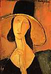 Modigliani: Nő kalappal (id: 968) falikép keretezve