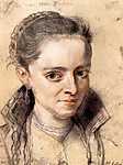 Peter Paul Rubens: Susanna Fourment portréja (id: 1369) falikép keretezve