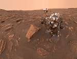 Curiosity rover, porvihar szelfi a Marson vászonkép, poszter vagy falikép