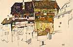 Egon Schiele: Régi házak Krumau-ban (id: 3071) tapéta