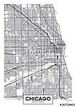 Vector poszter térkép város Chicago (id: 11972) poszter
