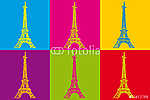 Eiffel Tower_Colors vászonkép, poszter vagy falikép