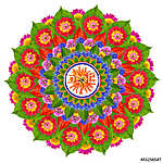 Színes mandala virágokkal (id: 13073) vászonkép