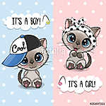 Fiú cica, lány cica vászonkép, poszter vagy falikép