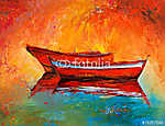 Vörös csónakok vászonkép, poszter vagy falikép