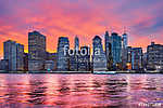 Lila naplementekor Manhattan felett, New York City, USA vászonkép, poszter vagy falikép
