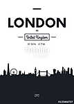 Poszter város skyline London, sík stílusú vektoros illusztráció vászonkép, poszter vagy falikép