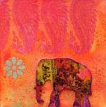 Elefánt kollázs vászonkép, poszter vagy falikép