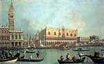 Canaletto: A Dózse-palota (id: 980) többrészes vászonkép